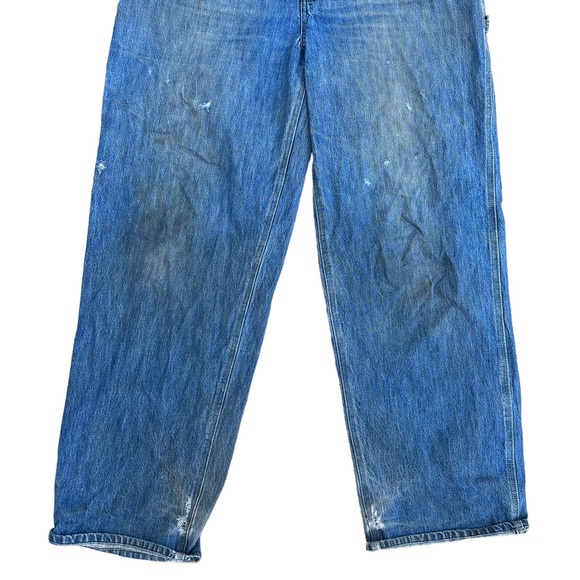 Vintage OskKosh Overalls Mens Bibs Carpenter Denim Relaxed Fit Straight 38x32 - Picture 5 of 16